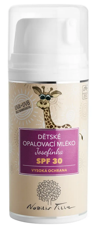 Dětské opalovací mléko Josefínka SPF30 Nobilis Tilia 100 ml